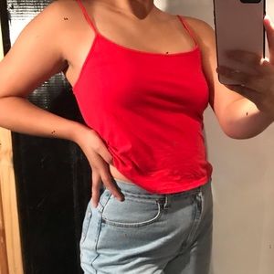 RED TANK CROP TOP